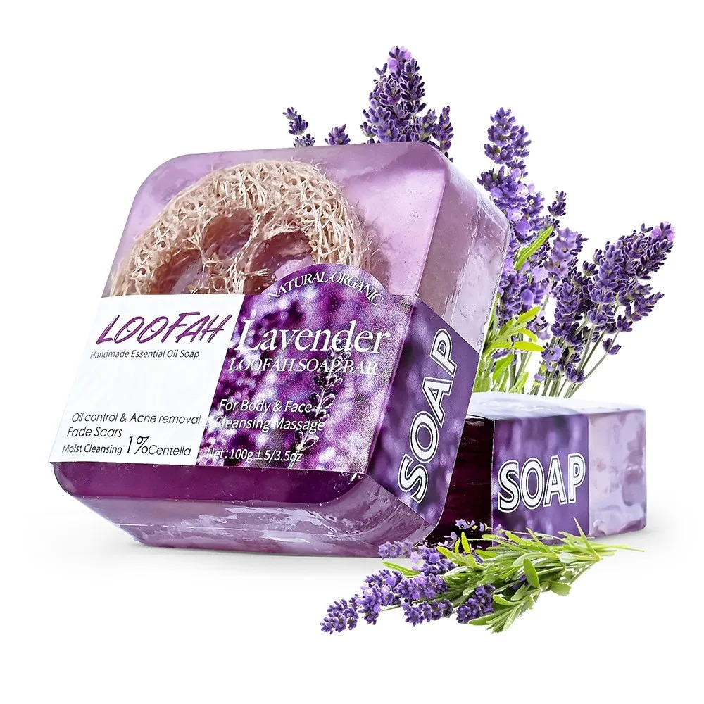 Cleanser Face - 100g Organik Lavanta Esansiyel Yağlı Sabun,
